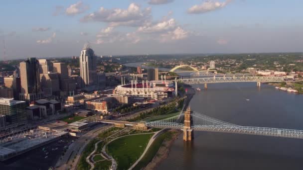 Pemandangan Udara Cincinnati Ohio — Stok Video