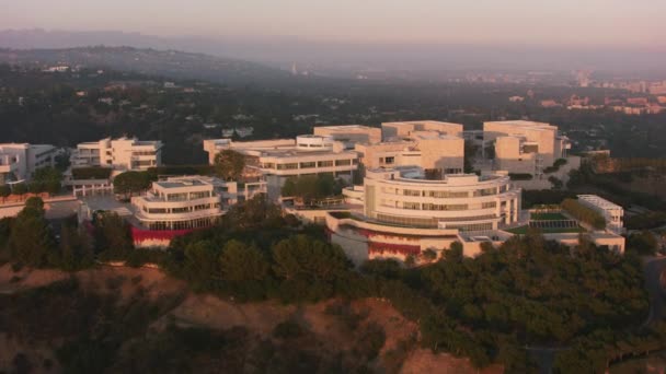 Los Angeles California Circa 2017 Aerial Shot Getty Museum Shot — Stock Video