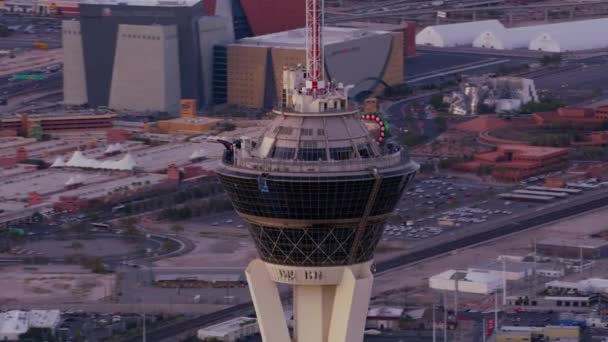 Las Vegas Nevada Circa 2017 Órbita Torno Torre Estratosfera Las — Vídeo de Stock