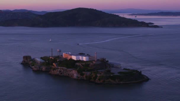 San Francisco California Circa 2017 Vista Aérea Isla Alcatraz — Vídeos de Stock