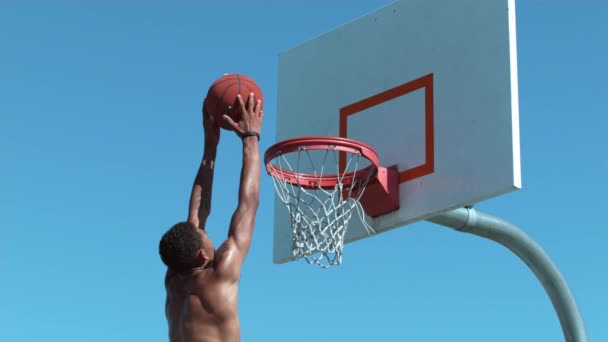 Дуже Повільний Постріл Баскетбольного Яча Phantom Flex — стокове відео