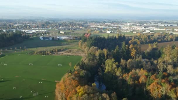 Luchtfoto Van Mcminnville Oregon — Stockvideo