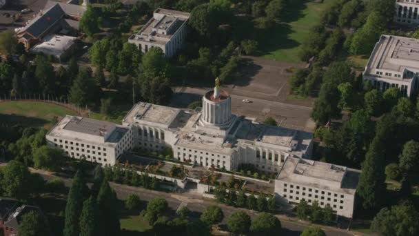 Salem Oregon Circa 2017 Vista Aérea Del Edificio Del Capitolio — Vídeos de Stock