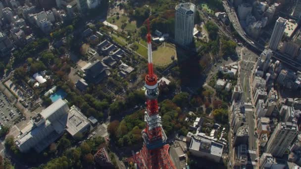 Tokio Japan Bis 2018 Blick Direkt Von Oben Auf Den — Stockvideo