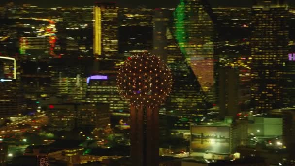 Даллас Техас Около 2017 Года Воздушный Вид Мяч Реюньон Тауэр — стоковое видео