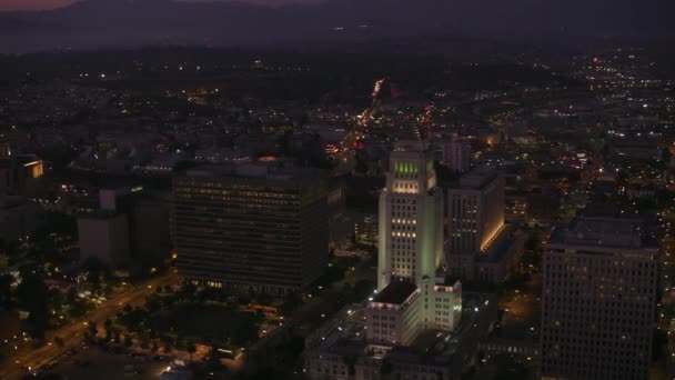 Západ Slunce Nad Los Angeles Kalifornie Usa Letecký Záznam — Stock video