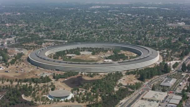 Cupertino Kalifornie Přibližně 2017 Letecký Pohled Nové Sídlo Společnosti Apple — Stock video