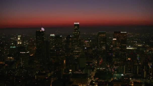 Νυχτερινή Ώρα Στο Λος Άντζελες Καλιφόρνια Ηπα Πλάνα — Αρχείο Βίντεο