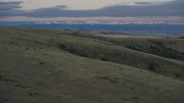 Montana Prachtige Highland Scene Luchtfoto — Stockvideo