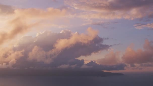 Molokai Hawaii Circa 2018 Vista Aérea Puesta Sol Sobre Costa — Vídeos de Stock