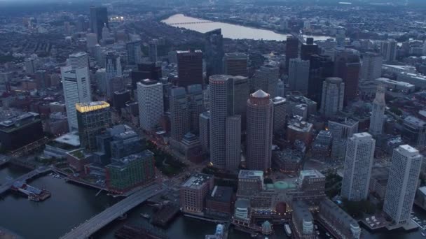 Flygfoto Över Boston Massachusetts — Stockvideo