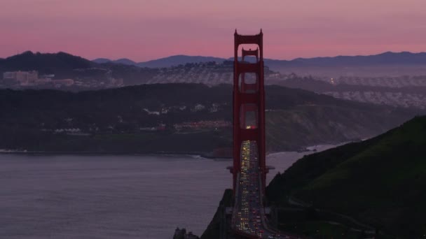 San Francisco Kalifornien 2017 Luftaufnahme Der Golden Gate Bridge — Stockvideo