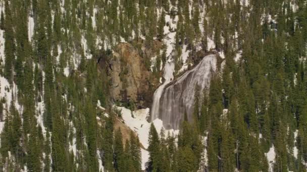 Yellowstone National Park Wyoming Luchtfoto Van Yellowstone National Park Schot — Stockvideo