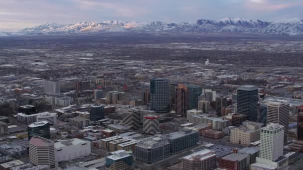 Salt Lake City Utah Circa 2017 Vista Aérea Salt Lake — Vídeos de Stock
