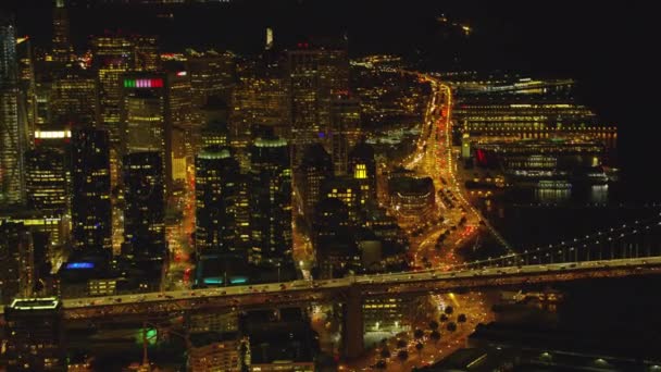 San Francisco California Circa 2017 Vista Aérea Del Puerto Ciudad — Vídeo de stock