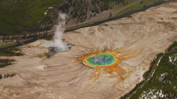 Parco Nazionale Yellowstone Wyoming Vista Aerea Del Parco Nazionale Yellowstone — Video Stock