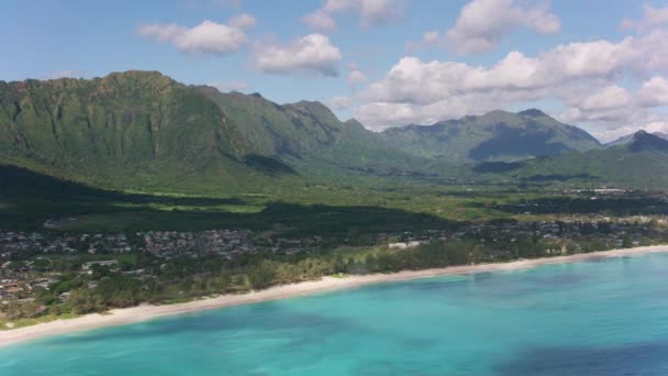 Oahu Havaj Kolem Roku2018 Letecký Pohled Pláž Waimanalo Shot Cineflexem — Stock video