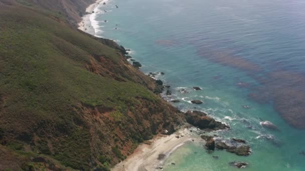 Καλιφόρνια Περίπου 2017 Αεροφωτογραφία Της Ακτής Της Καλιφόρνια Πυροβολήθηκε Cineflex — Αρχείο Βίντεο