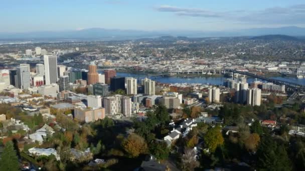 Portland Şehri Oregon Abd Hava Klibi Ultra — Stok video