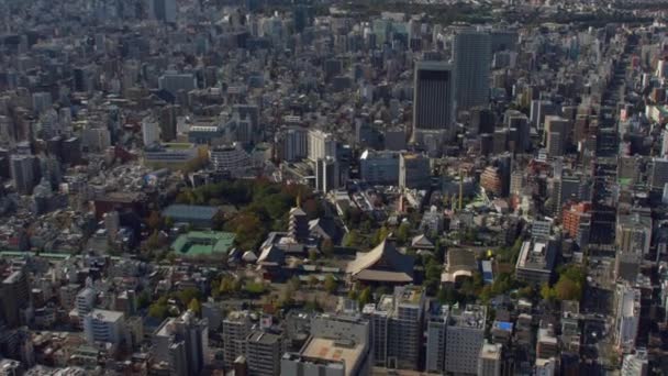 Tokio Japan Bis 2018 Luftaufnahme Des Sensoji Tempels Tokio Aufnahme — Stockvideo