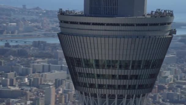 Tokyo Japon Circa 2018 Vue Aérienne Rapprochée Tokyo Skytree Prise — Video