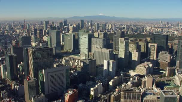 Tokio Japan Circa 2018 Vliegen Tokio Japan Schot Vanuit Helikopter — Stockvideo