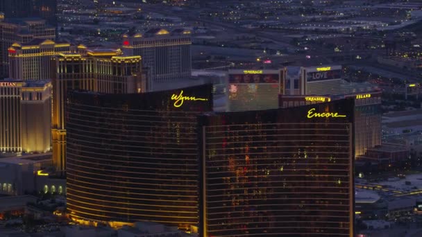 Las Vegas Nevada Circa 2017 Vista Aérea Encore Wynn Las — Vídeo de stock