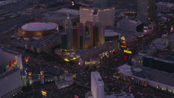 Las Vegas Nevada Circa 2017 Luftaufnahme Des Las Vegas Strip — Stockvideo