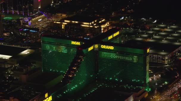 Las Vegas Nevada 2017 Zoom Out Mgm Grand Reveal Las — стоковое видео
