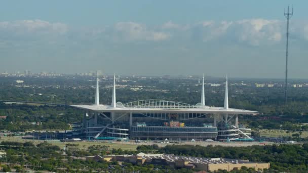 Novembro 2016 Miami Flordia Vista Aérea Hard Rock Stadium Casa — Vídeo de Stock