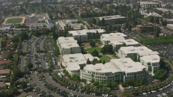 Cupertino Californië Circa 2017 Luchtopname Van Apple Campus Opgenomen Met — Stockvideo