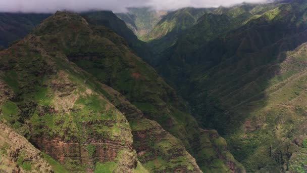 Kauai Hawaii Sekitar Tahun 2018 Pemandangan Udara Dari Lembah Kauai — Stok Video