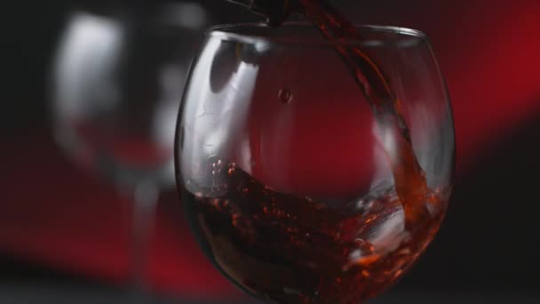 Вино Налитое Супер Замедленной Съемке Снято Phantom Flex — стоковое видео