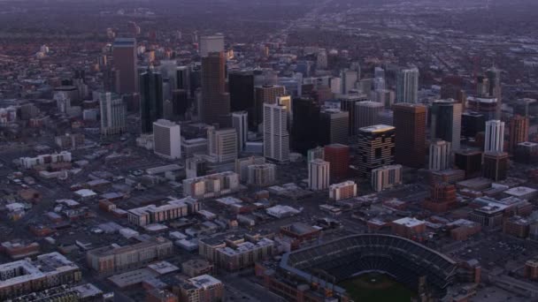 Denver Colorado Circa 2017 Luchtfoto Van Denver Colorado Honkbalveld — Stockvideo