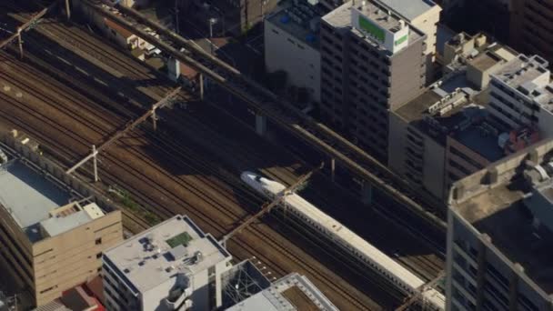 Tokio Japan Bis 2018 Luftaufnahme Des Bullet Train Tokio Aufnahme — Stockvideo