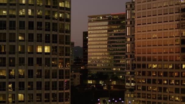 ロサンゼルス カリフォルニア州 アメリカの夜の時間 — ストック動画