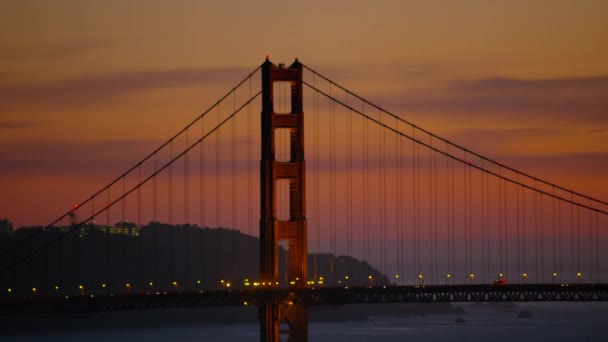 San Francisco Kalifornie Cca 2017 Letecký Pohled Most Golden Gate — Stock video