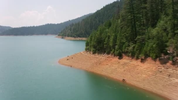 Kalifornie Cca 2017 Vzduch Krásného Jezera Severní Kalifornii Shot Cineflexem — Stock video