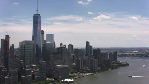 New York City New York Kolem Roku 2017 Letí Řece — Stock video
