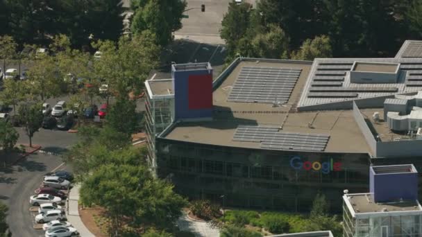 Mountain View Kalifornie Přibližně 2017 Letecký Záběr Googleplexu Globálního Ústředí — Stock video
