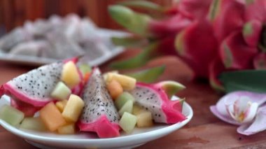 Ejder Meyvesi salatası, ağır çekim, Fantom Flex 4K