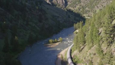 Yellowstone Ulusal Parkı doğanın hava görüntüleri, ABD