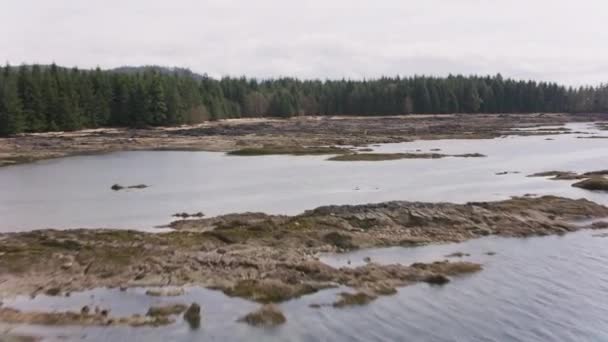 Alaska Około 2018 Roku Latanie Nad Wlotami Wyspami Wzdłuż Wybrzeża — Wideo stockowe