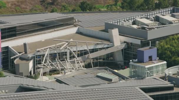 Mountain View California Circa 2017 Plano Aéreo Googleplex Sede Global — Vídeos de Stock