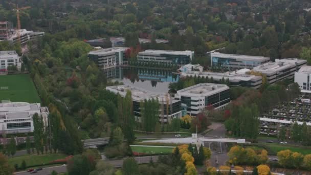 Beaverton Oregon Circa 2018 Vista Aérea Sede Nike Beaverton Oregon — Vídeo de stock