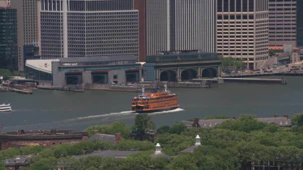 Nowy Jork Nowy Jork Około 2017 Strzał Powietrza Staten Island — Wideo stockowe