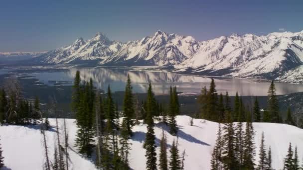 Park Narodowy Grand Teton Góry Skaliste Wyoming Widok Lotu Ptaka — Wideo stockowe