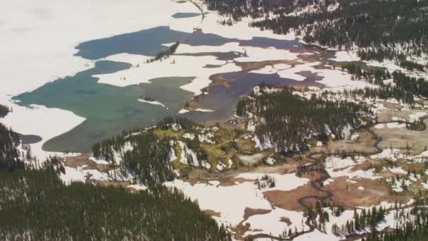 Taman Nasional Yellowstone Wyoming Pemandangan Udara Taman Nasional Yellowstone Ditembak — Stok Video
