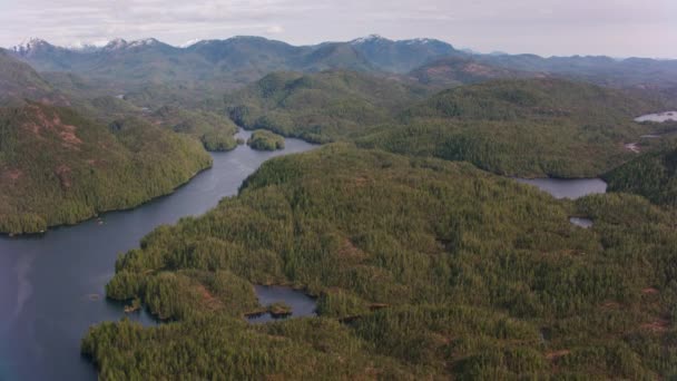 British Columbia 2018 Ban Bejáratok Tavak Felett Repül Brit Columbia — Stock videók