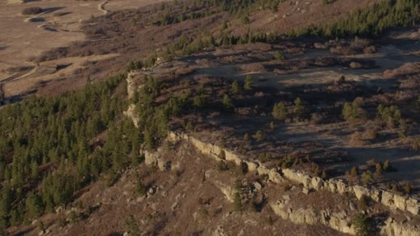 Luchtfoto Van Rotsen Buiten Colorado Springs Colorado — Stockvideo